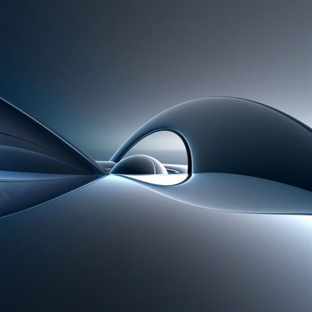 1024x1024 3D Land - cyan iPad Wallpaper