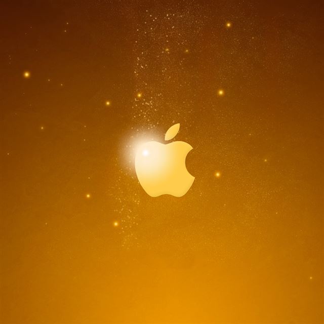 1024x1024 Golden Apple Logo - orange iPad Wallpaper