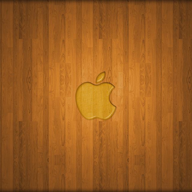1024x1024 Wooden Apple Logo - computers iPad Wallpaper