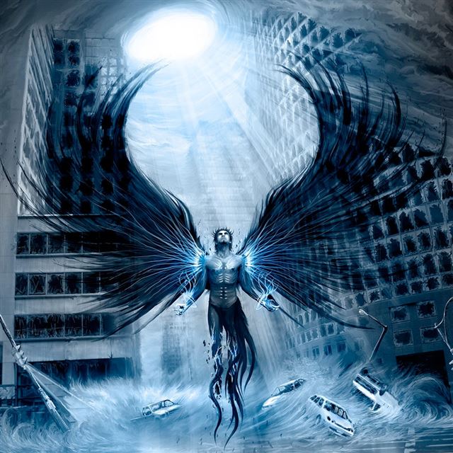 1024x1024 Arch Angel - lights iPad Wallpaper