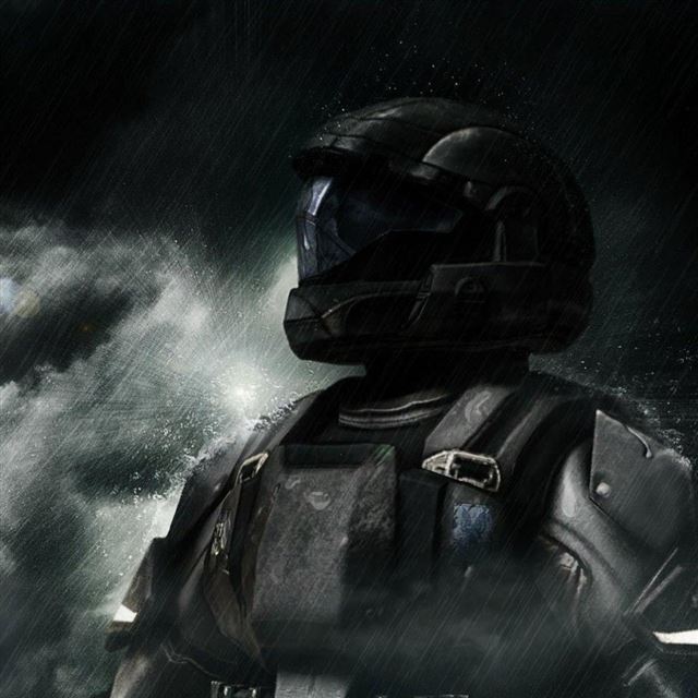 1024x1024 Spartan Soldier - cyan iPad Wallpaper