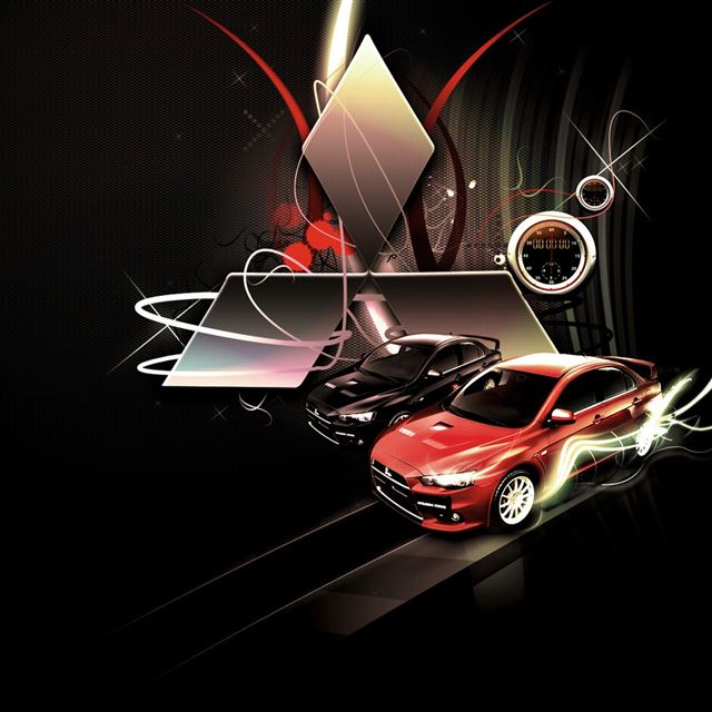 1024x1024 Mitsubishi Lancer Evolution Logo - circle iPad Wallpaper