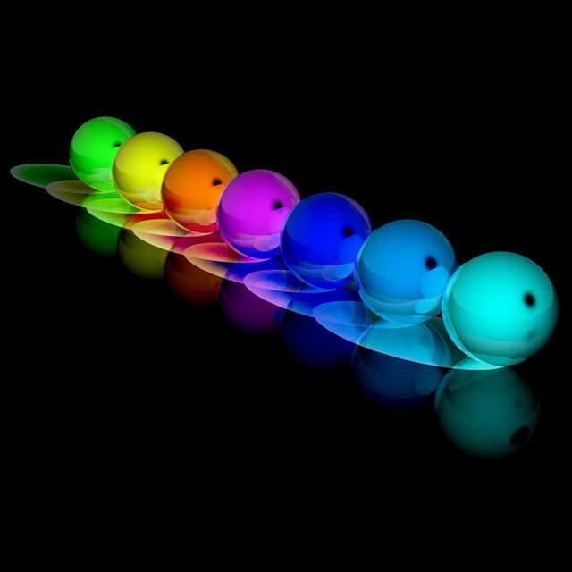 1024x1024 Spheres 3d - cyan iPad Wallpaper