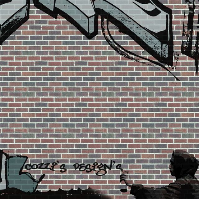 1024x1024 Graffiti - drawn iPad Wallpaper