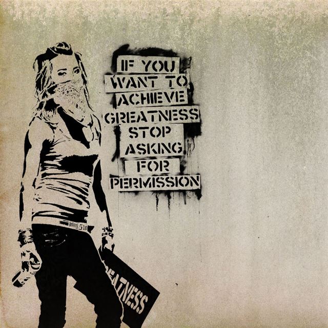 1024x1024 Graffiti slogan -  iPad Wallpaper
