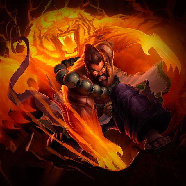 1024x1024 Fire Tiger - game iPad Wallpaper