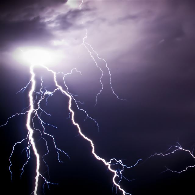1024x1024 Lightning Strike - lights iPad Wallpaper