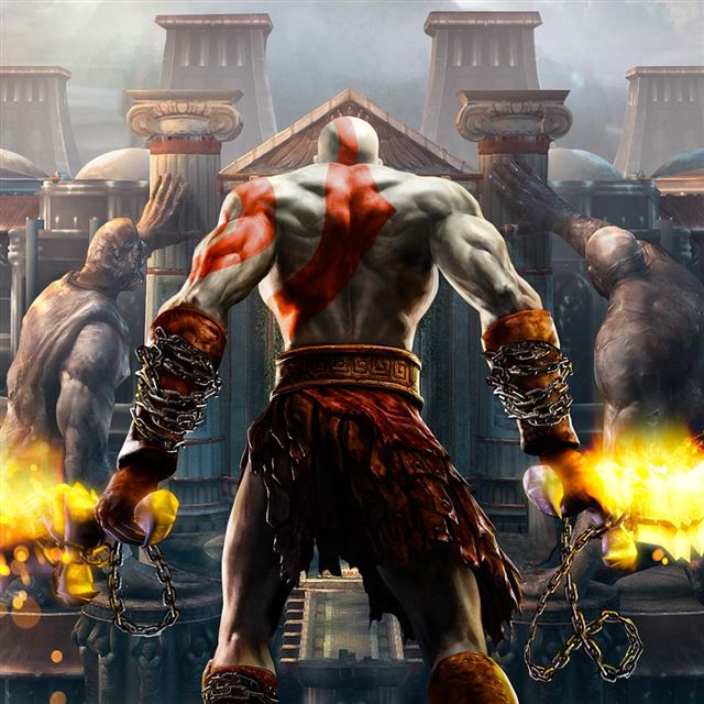 1024x1024 God of War - yellow iPad Wallpaper