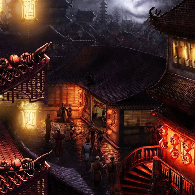1024x1024 Geishas -  iPad Wallpaper