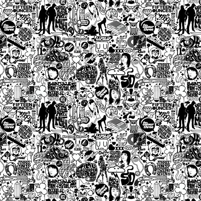 1024x1024 Comics Black And White - circle iPad Wallpaper