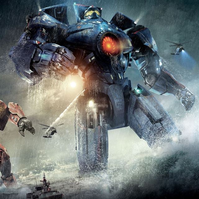 1024x1024 Pacific Rim Robots -  iPad Wallpaper