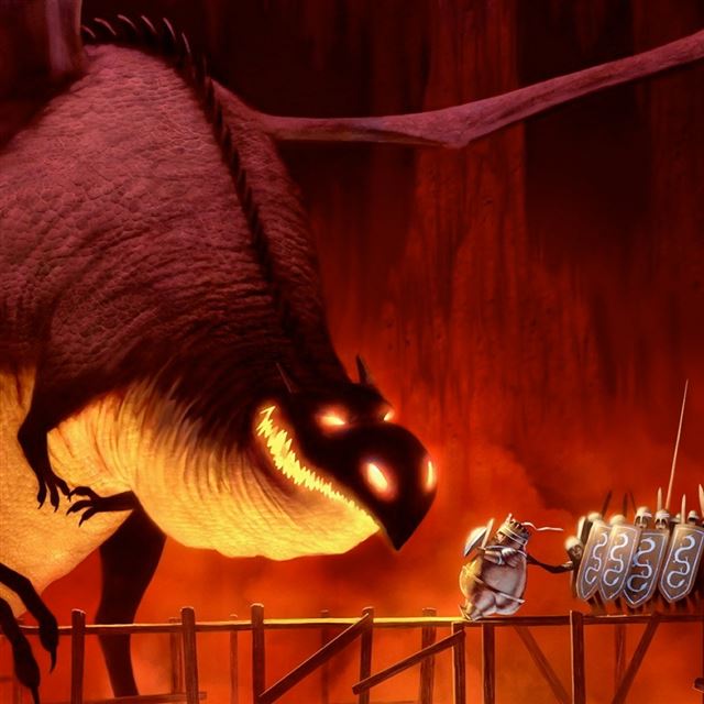 1024x1024 Dragon Crossing - cartoons iPad Wallpaper