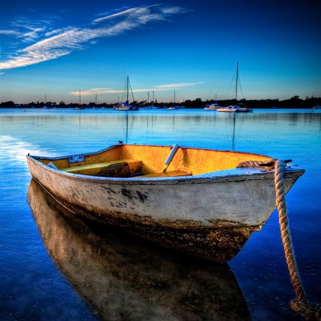 1024x1024 Exceptional Boat Anchored - sky iPad Wallpaper
