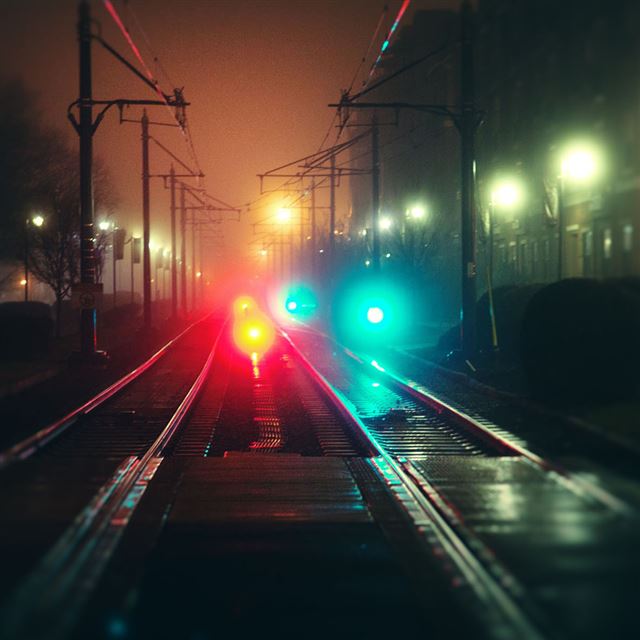 1024x1024 Night rail - rail iPad Wallpaper
