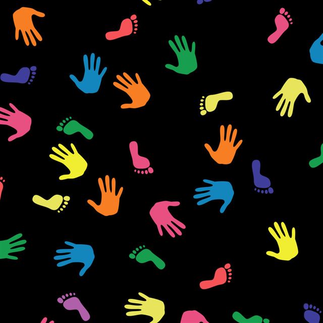 1024x1024 Hand And Footprints - aesthetic iPad Wallpaper