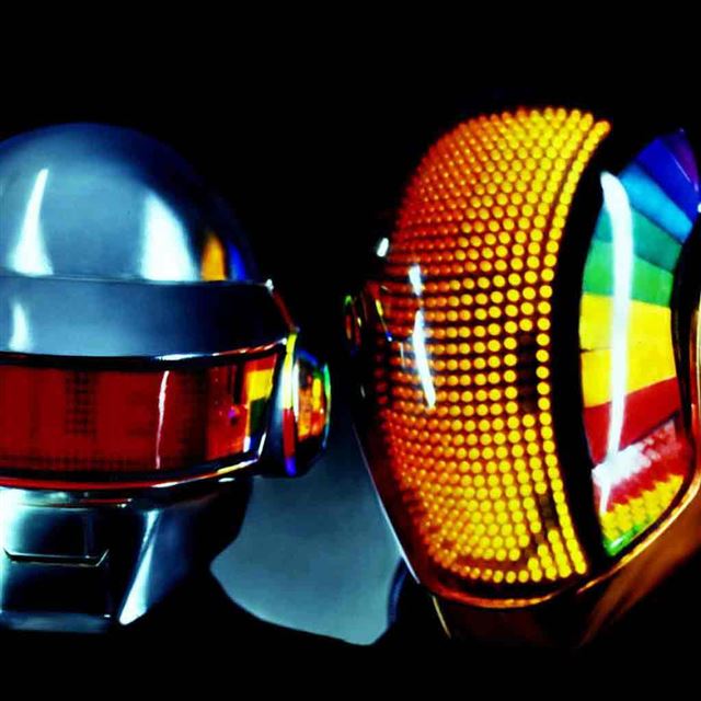 1024x1024 Daft Punk - orange iPad Wallpaper