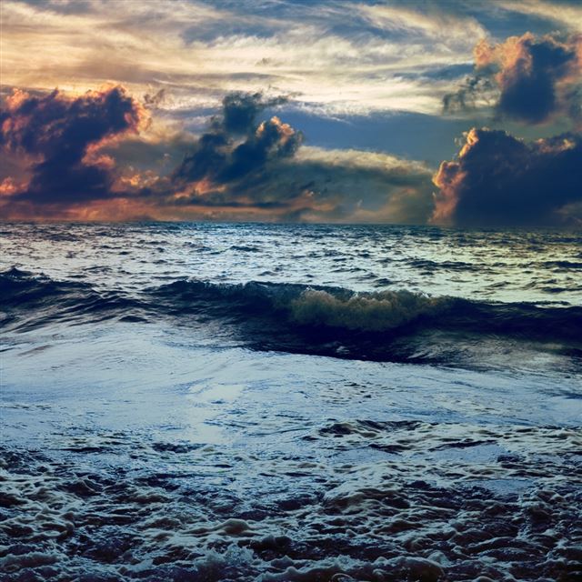 1024x1024 Sea Waves Landscape - landscape iPad Wallpaper