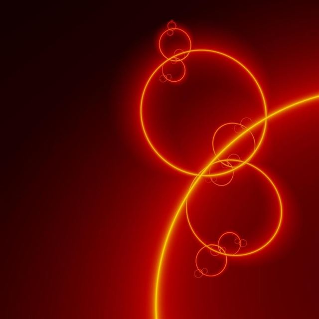1024x1024 Red Rings - simple iPad Wallpaper