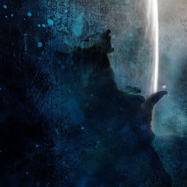 1024x1024 Whales In Space - nebula iPad Wallpaper