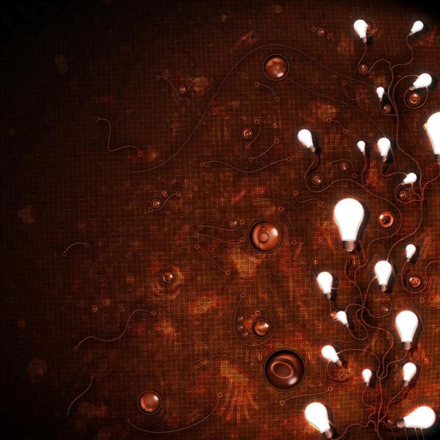 1024x1024 Lightbulb Circuit - drops iPad Wallpaper