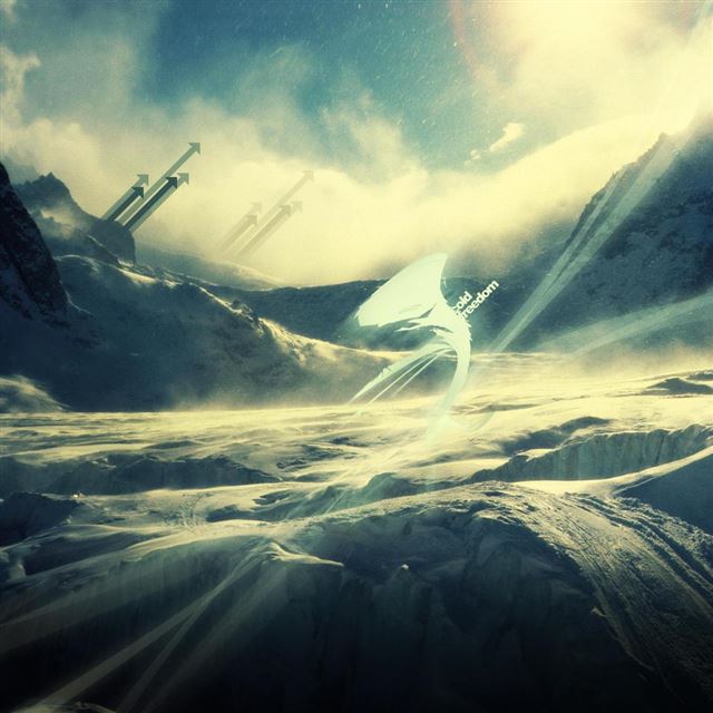 1024x1024 Icy Tundra - winter iPad Wallpaper