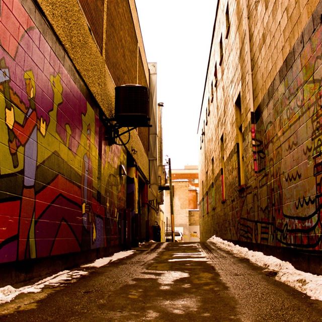 1024x1024 Alley Art - house iPad Wallpaper