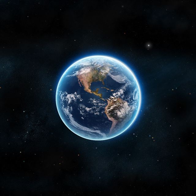 1024x1024 Earth The Blue Planet - light iPad Wallpaper