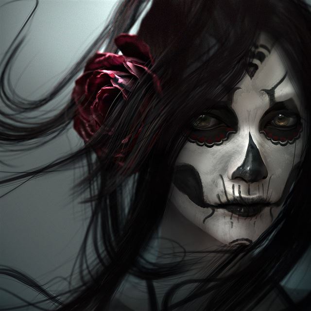 1024x1024 Brunettes face paint - paint iPad Wallpaper