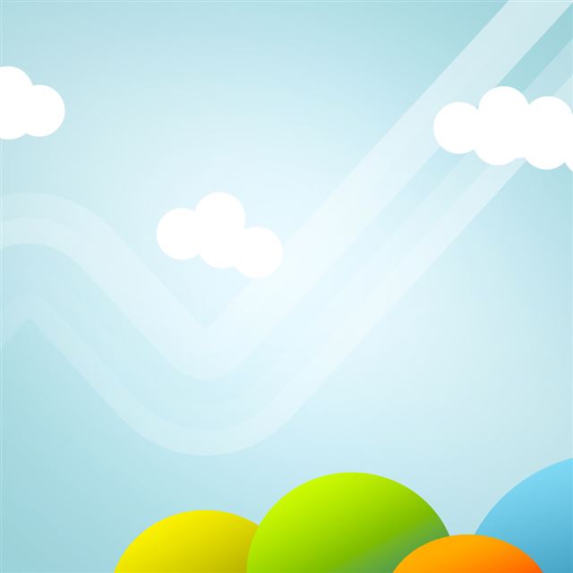 1024x1024 Illustrated Sky - orange iPad Wallpaper