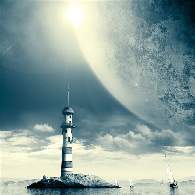 1024x1024 Lighthouse - scenery iPad Wallpaper