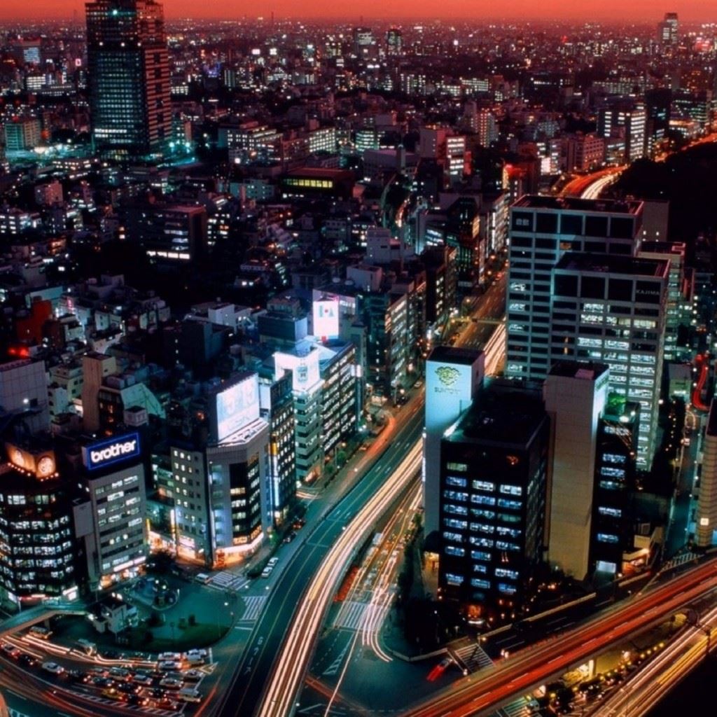 Night View Tokyo Japan iPad Wallpapers Free Download