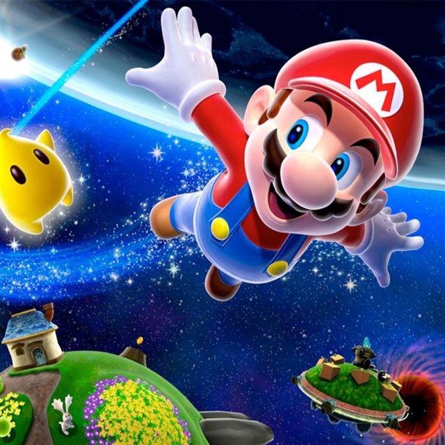 1024x1024 Super Mario Galaxy - outer iPad Wallpaper