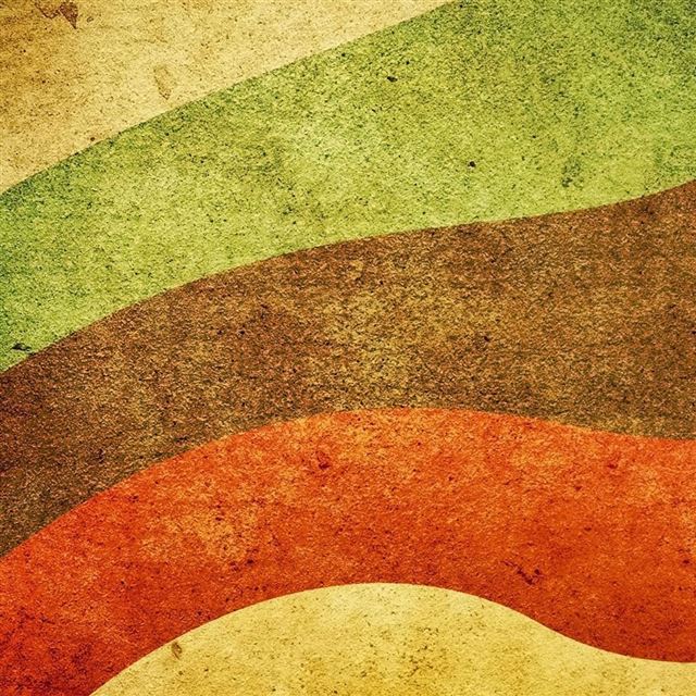 1024x1024 Sand Colorful Waves Retro - brown iPad Wallpaper