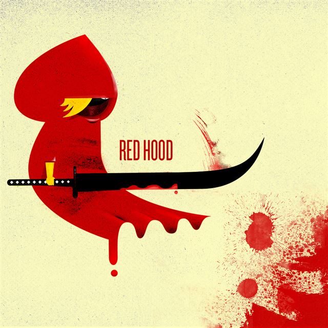 1024x1024 Red Hood - vector iPad Wallpaper