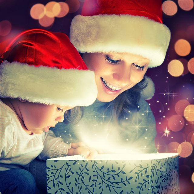 1024x1024 Christmas magic - happy iPad Wallpaper
