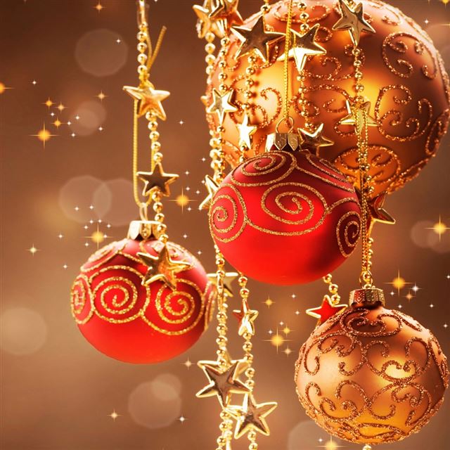 1024x1024 Christmas Decorations - star iPad Wallpaper
