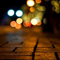 Stone road bokeh wallpaper