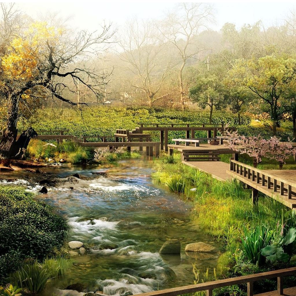 Japanese Park iPad Wallpapers Free Download