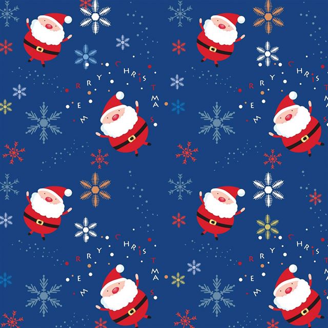 1024x1024 Santa claus pattern - snowflake iPad Wallpaper