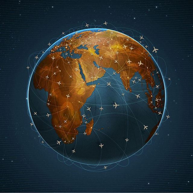 1024x1024 Flights Over Earth - space iPad Wallpaper