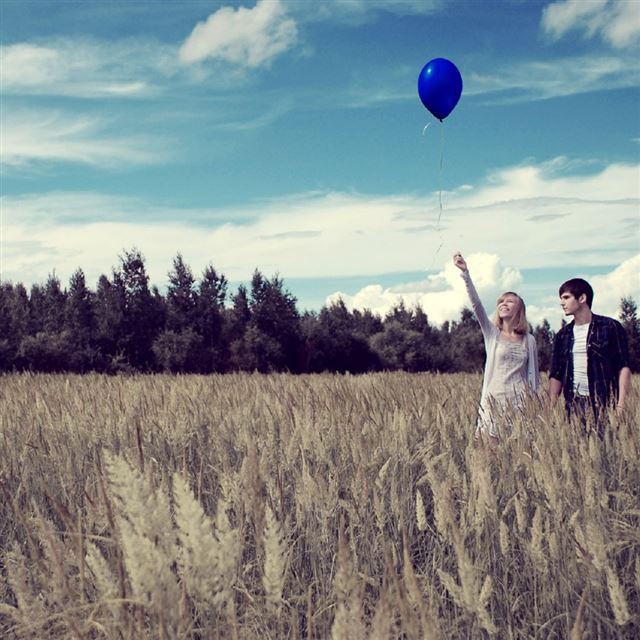 1024x1024 Lovers - balloon iPad Wallpaper