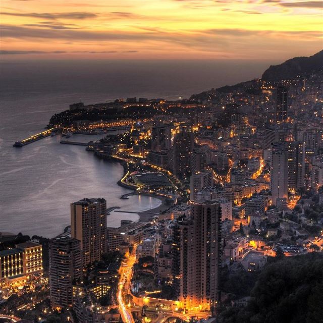 1024x1024 City Overview - orange iPad Wallpaper