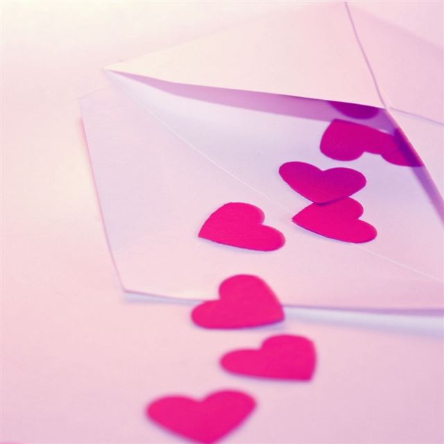 1024x1024 Valentines Day Love Heart - purple iPad Wallpaper