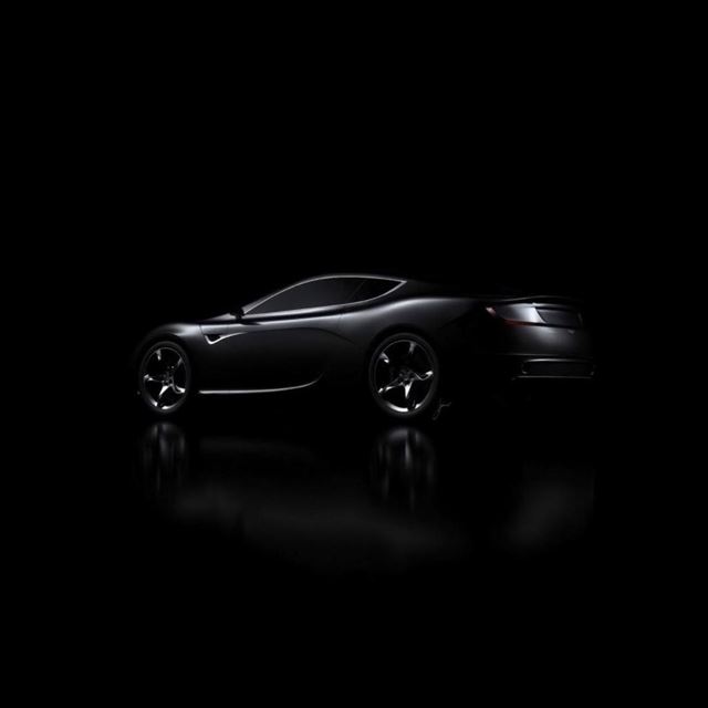 1024x1024 Black Sports Car - black iPad Wallpaper