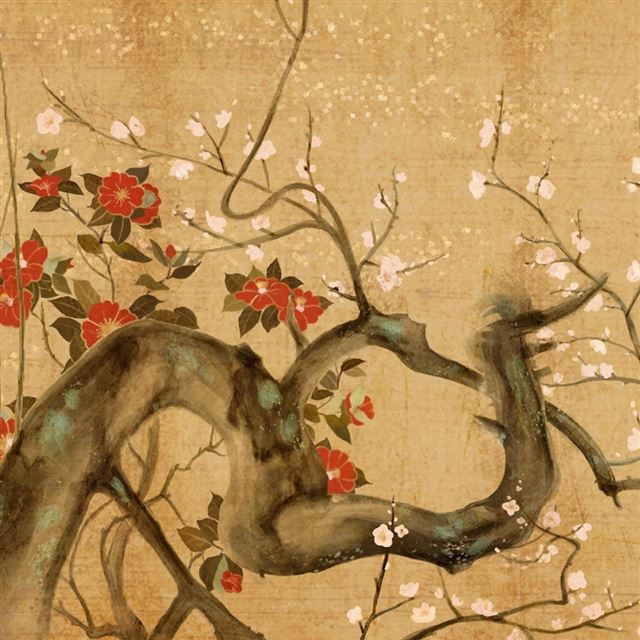 1024x1024 Cherry Tree Artistic - flower iPad Wallpaper