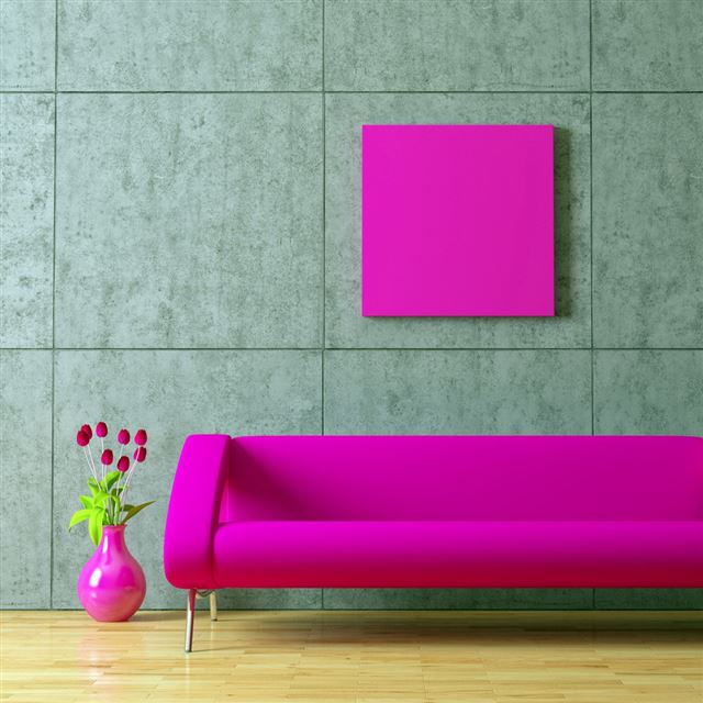 1024x1024 Rose red couch - vase iPad Wallpaper