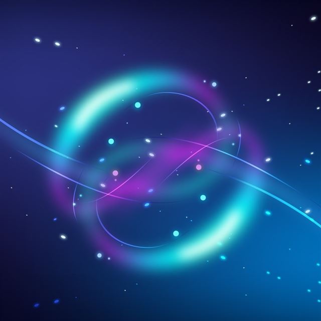 1024x1024 Fantasy Blue Background Light Round - circle iPad Wallpaper