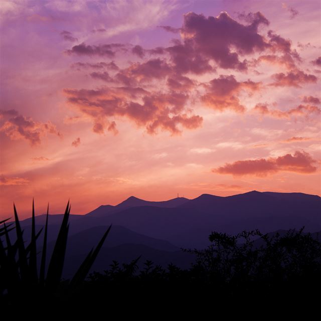 1024x1024 Aspen Sunset - cyan iPad Wallpaper