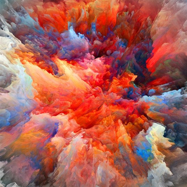 1024x1024 Explosion Of Colors - orange iPad Wallpaper