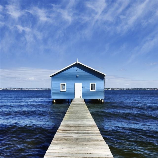 1024x1024 Australia blue clouds horizon house - house iPad Wallpaper